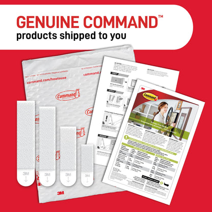 Command Picture Hanging Strips, Narrow, Value Pack - 14 Pairs (28 Strips) - Adhesive Strips - Ideal For Pictures with Thin Frames - Damage Free Hanging, White