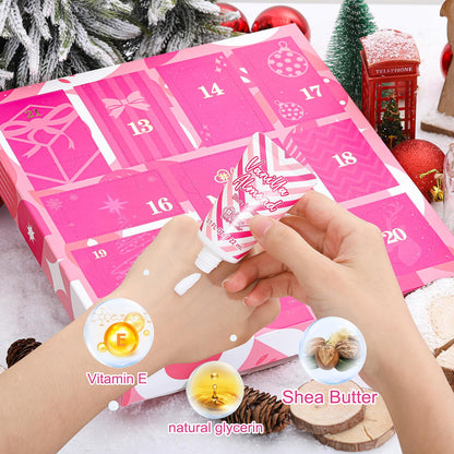 Advent Calendar 2025 Christmas Holiday Gifts for Women 12 Days Beauty Countdown Calendar 2025 Xmas Gifts Set 12pcs Spa Hand Cream Gifts Sets for Women with Hand Lotion Body Lotion Bath Sets Pamper Kit