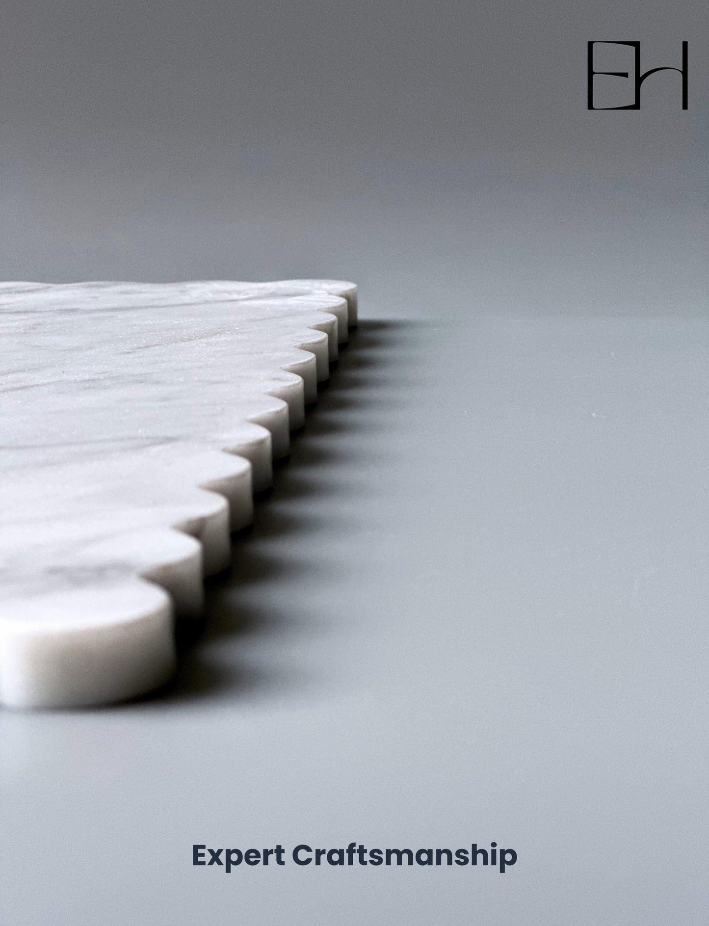Marble Scalloped Tray, 12" x 6" Serving Stone Board, Scallop Tray to Home Bathroom Vanity Kitchen Countertop Decor, Marble Cutting Board for Cheese Display(Calacatta White)