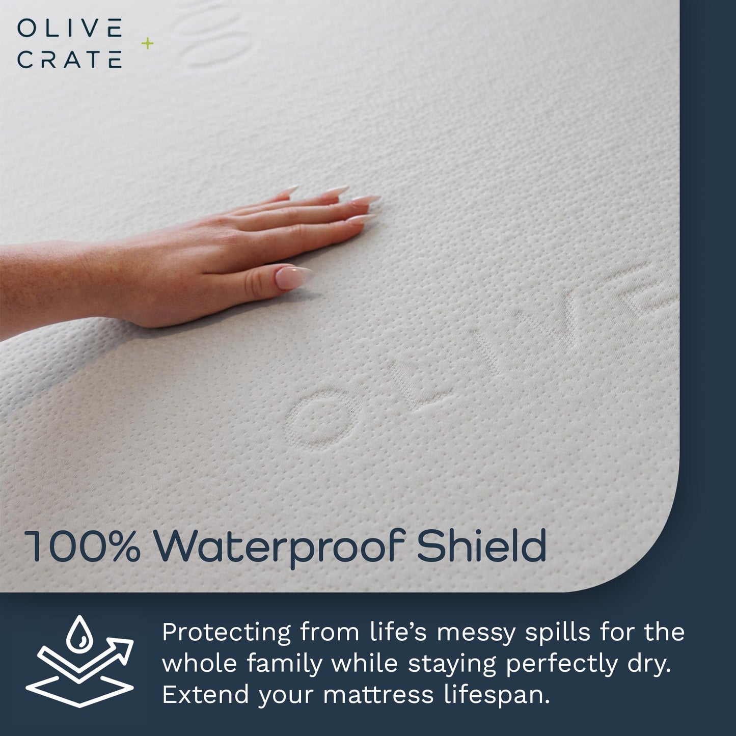 Olive + Crate 100% Viscose Bamboo Mattress Protector - Eco-Conscious Cooling Mattress Cover - Waterproof Hypoallergenic Protection - Breathable California King Shield Against Dust & Spills