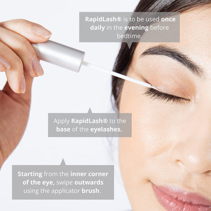 RapidLash Eyelash Enhancing Growth Serum for Longer, Thicker Lashes, 3 ml (Pack of 1)