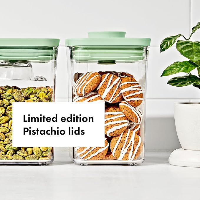 OXO Good Grips Airtight POP Container | Pistachio | Push Button Seal |
