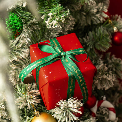 WRAPAHOLIC Red Wrapping Paper Roll - Mini Roll - 17 Inch x 16.5 Feet - Gold Red Christmas Wrapping Paper with Silky Touch Perfect for Christmas, Birthday, Wedding, Baby Shower, Holiday