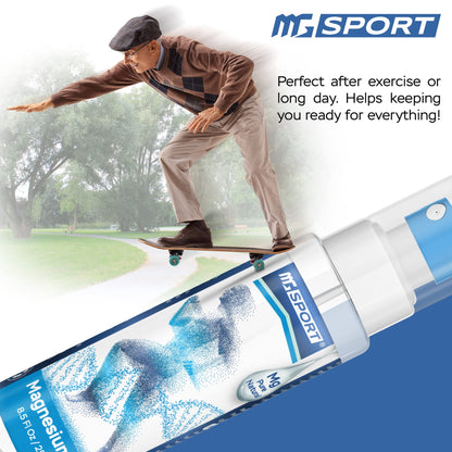 High Absorption Pure Magnesium Oil Spray – 250 ml – 100% Pure Magnesium Chloride from The Dead Sea, Without Preservatives – Supports Sleep, Muscle Recovery and Leg Cramps