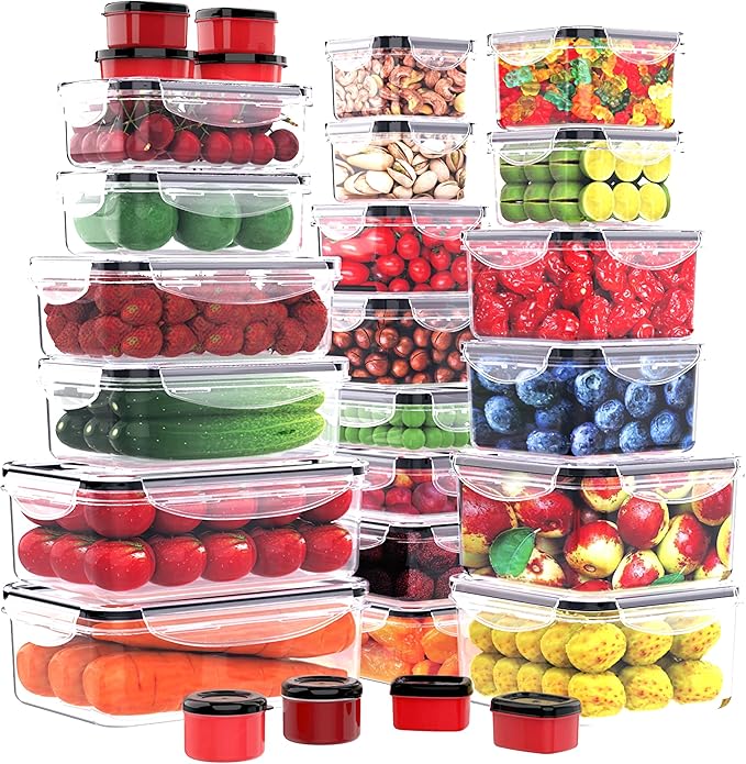RockBerry 56 PCS Food Storage Containers