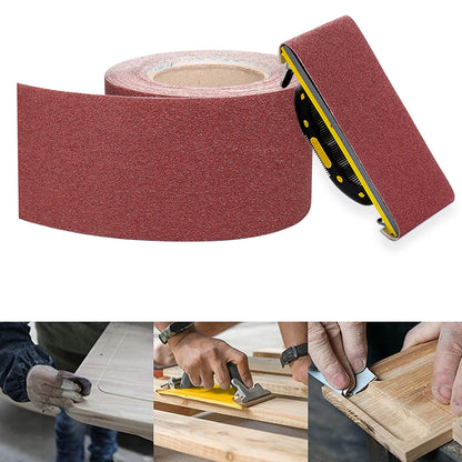 Shineboc Sandpaper Roll 120 Grit, 93mm x 10m Emery Cloth Sanding Rolls for Wood Metal Stainless Steel Hand Sanders