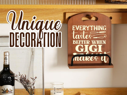 InnoBeta Gigi Gifts, Cookbook Stand for Kitchen Counter, Perfect Gifts for Gigi on Birthday, Adjustable Tablet Recipe Book Holder, Unique Family Kitchen Decor