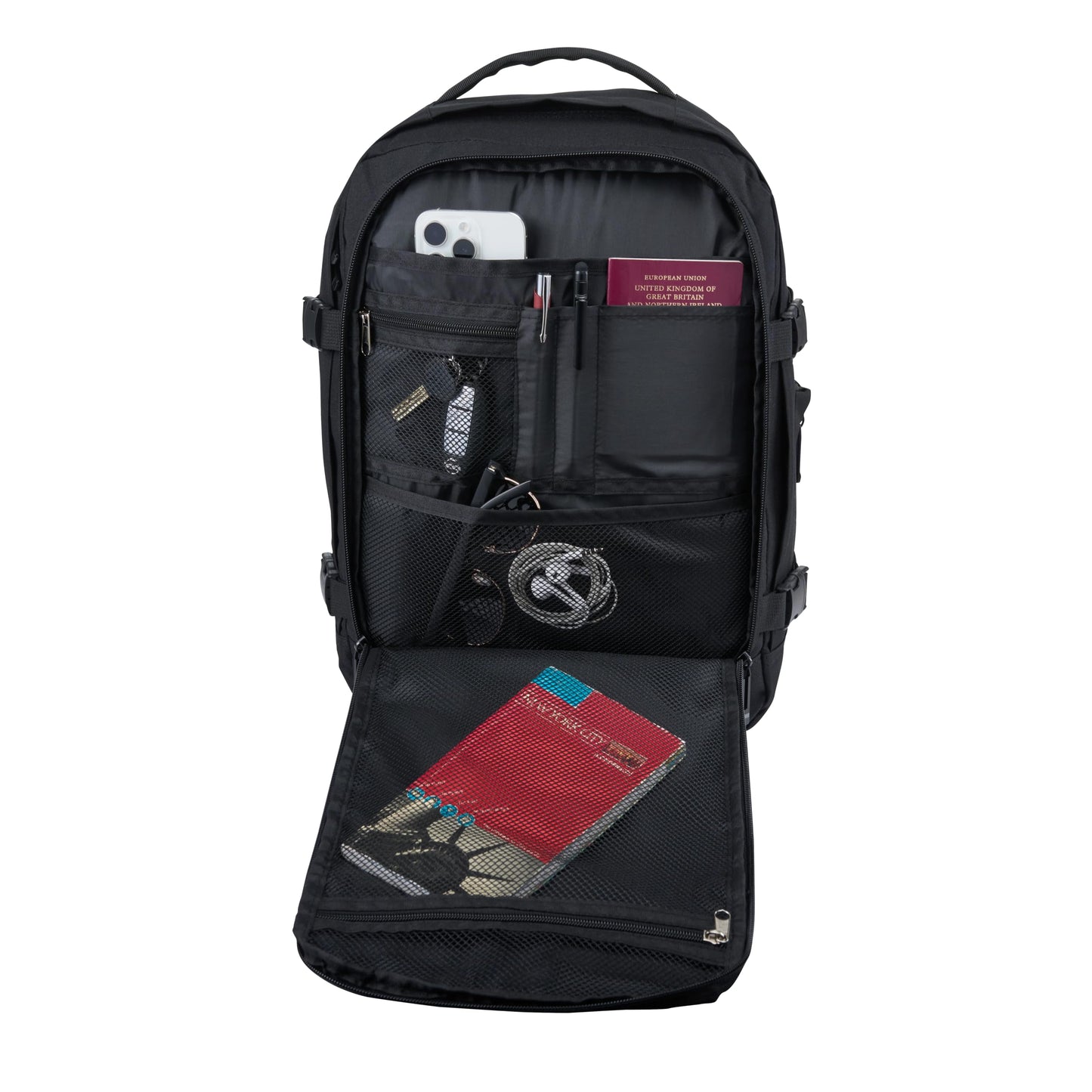 Cabin Max Metz 24L Cabin Bag 40x30x20 Backpack | Underseat Hand Luggage for Ryanair, EasyJet, Wizz Air & More – Travel Backpack Airline Approved - RPET Recycled Polyester