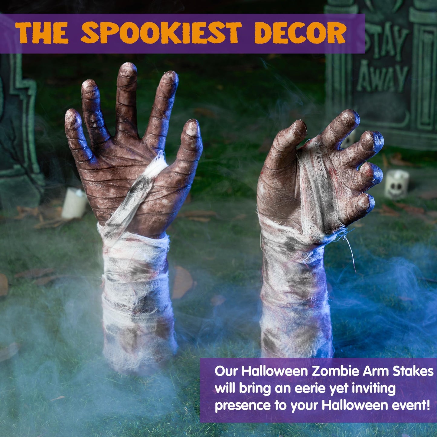 JOYIN Halloween Outdoor Decorations Zombie Arm Yard Stakes Ground-Breaker, Stakes for Halloween Outdoor Graveyard Yard Lawn Decorations