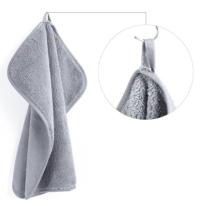 POLYTE Premium Lint Free Microfiber Washcloth Face Towel, 13 x 13 in