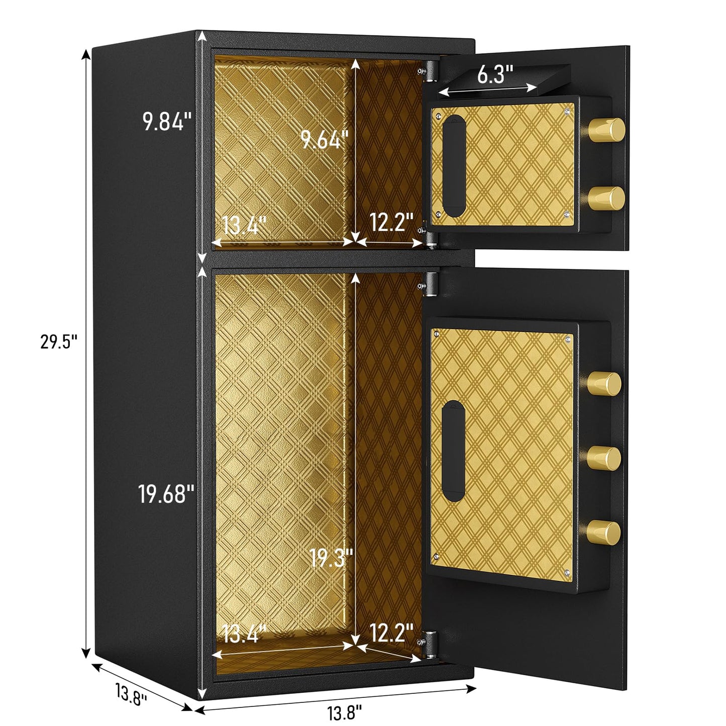 Password-Protected Fireproof and Waterproof Safe, Small Home Safe with Hidden Code Function, Wall-Mounted Cabinet-Style Safe for Home, Office, and Hotel, Digital Security Safe Box,A1