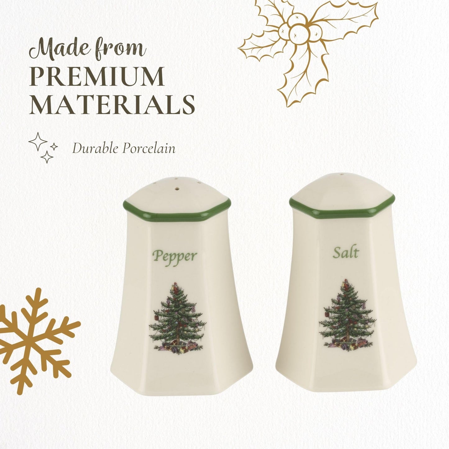Spode Hexagonal Salt & Pepper Set