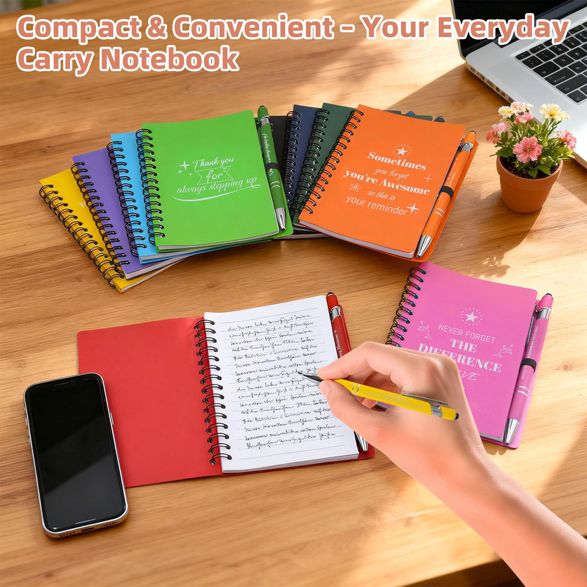 Bermoge 40 Pcs/20 Sets Employee Appreciation Gifts Bulk, Inspirational Notebooks with Motivational Pens for Staff, Thank You Gifts for Coworkers, Teachers,Team, Nurse, DSP, Office, School, Christmas