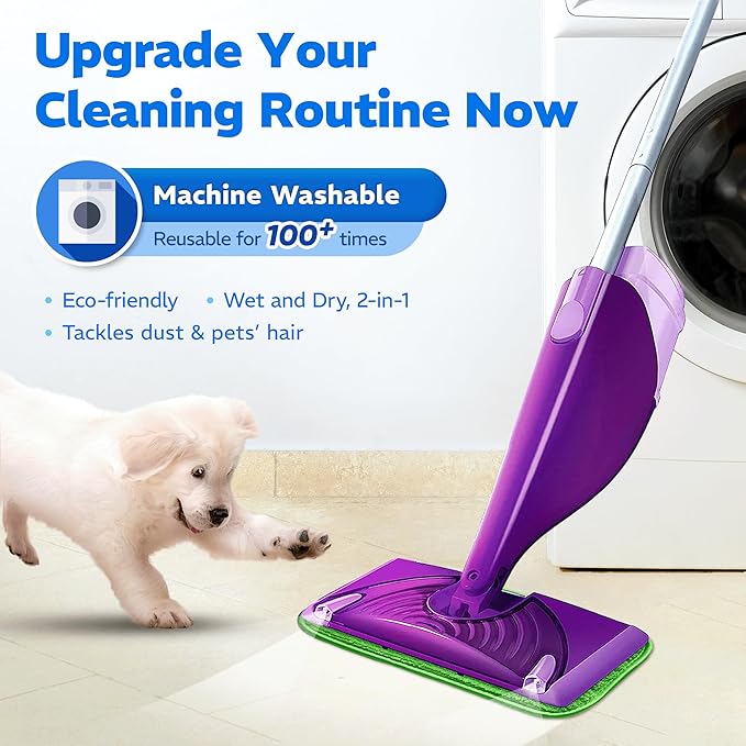 4 Pack Reusable Mop Pads, Compatible
