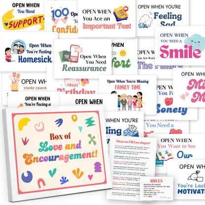 STOFINITY Open When Envelopes For College Student - Open When Letters College Survival Kit Gift Card Box 2025, Going Away To Colleges Gifts For Girls Daughter, Long Distance Gift Card Book Present