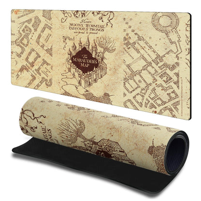 Head Case Designs Officially Licensed Harry Potter The Marauder's Map Graphics 23.62 x 11.81 x 0.12 inches (600 x 300 mm) - L Gaming Office Desk PC Keyboard Mouse Mat Pad