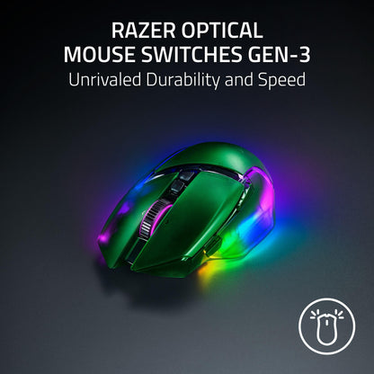 Razer Basilisk V3 Pro 35K Wireless Gaming Mouse: HyperScroll Tilt Wheel - 35K DPI Optical Sensor Gen 2-13 Customizable Controls - Chroma RGB - Optical Switches Gen 3 - Up to 140 Hr Battery - Black