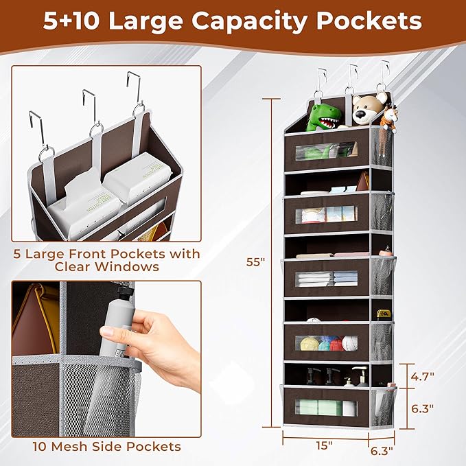 5-Tier Over The Door Storage Organizer