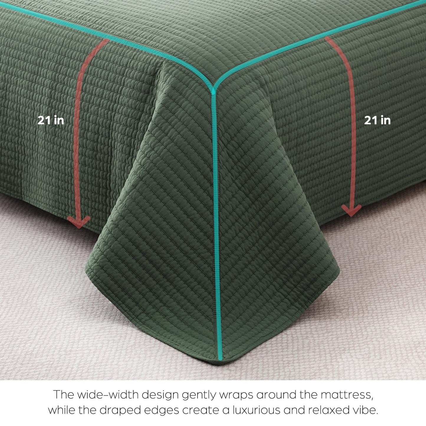 FDDX 100% Cotton Quilt Set Queen Size, 3-Piece Matelasse Bedspread Coverlet Set, Cozy Lightweight Quilted Bedding Set Comforter with 2 Shams in Geometric Pattern for All Season