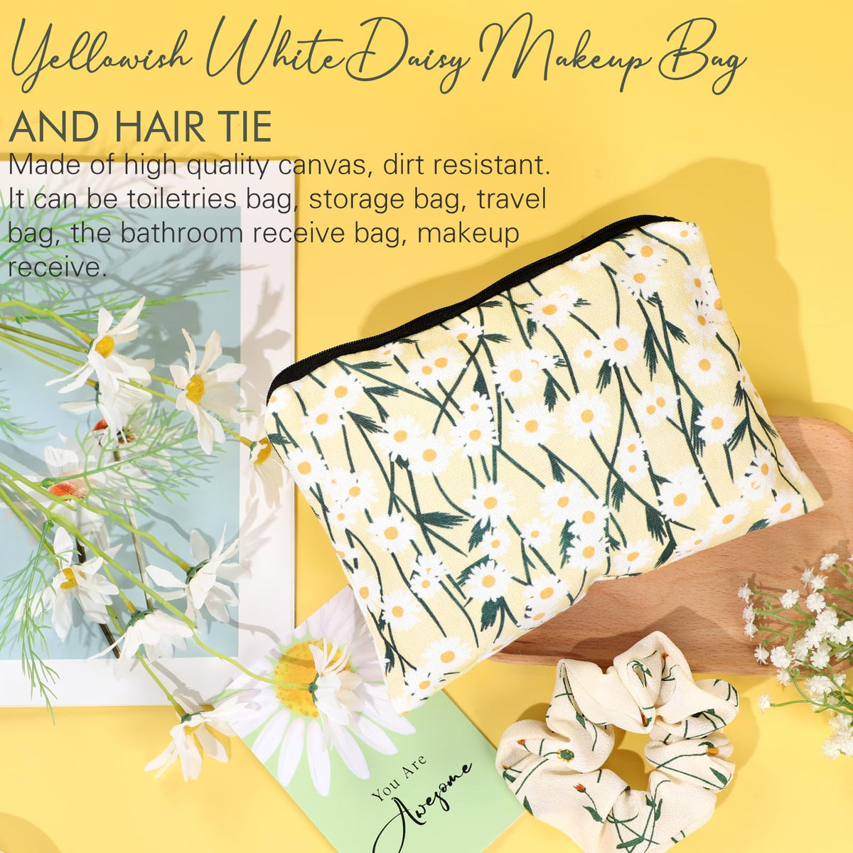 Daisy Gifts for Women, Gift Baskets for Women, Cute Unique Birthday Gifts for Woman Best Friend, Inspirational Gifts for Woman, Daisy Themed Gift for Her Teen Girl Sister Friendship