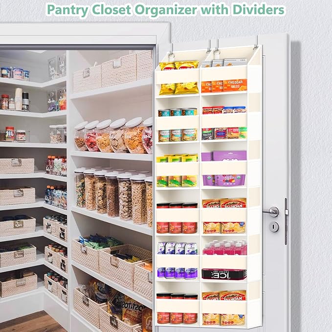 Heavy Duty Over The Door Organizer 6 Tiers, Extra Large Behind Door Storage of