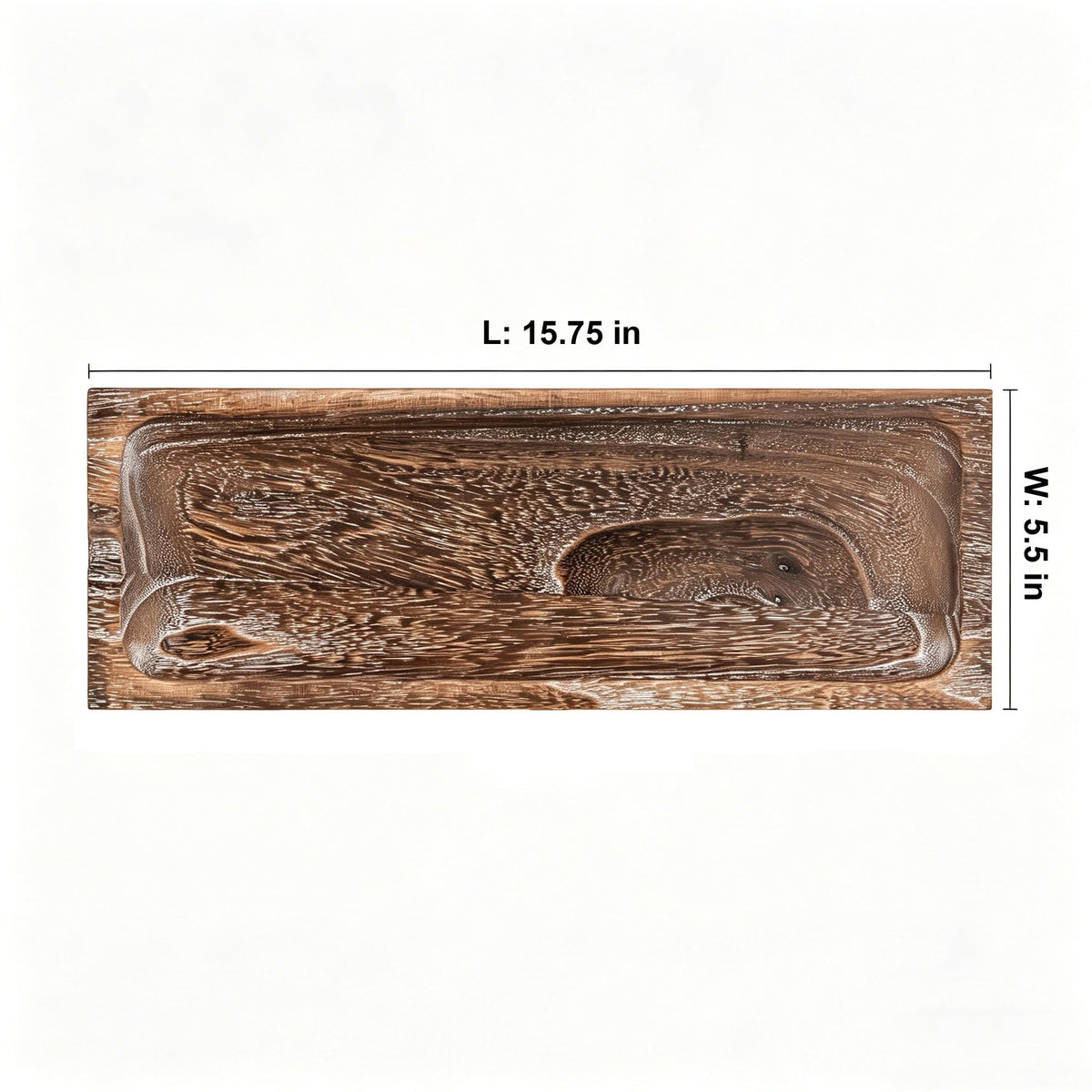 Hanobe Wooden Tray for Candle Decorative: Wood Rustic Long Centerpiece Trays Rectangle Narrow Farmhouse Decor for Dining Coffee Table Kitchen Fireplace Mantle
