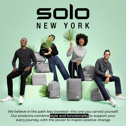 Solo Walker 15.6 Inch Laptop Bag, One Size, Walker Laptop Bag with Wheels, Leather, Skin-Coloured, Standard Size, Walker Leather Laptop Bag