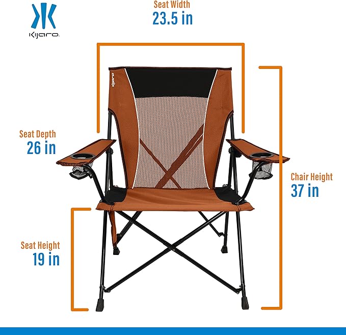 Kijaro Dual Lock Chair Color: Victoria Desert Orange