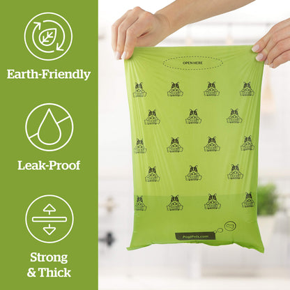 Pogi's Poop n' Wipe Combo - 500 Dog Poop Bags and 100 Plant-based Grooming Wipes Bundle