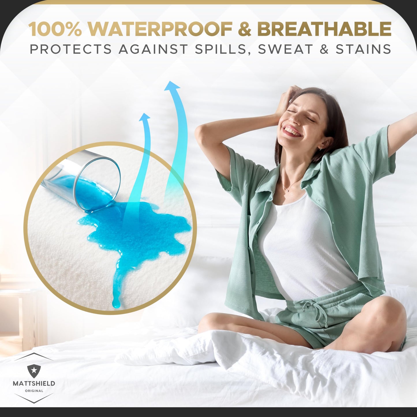 MATTSHIELD Ultimate 3-Piece Kit - Bed Bug-Proof Mattress Cover Twin XL - 100% Cotton Top + 2 Pillow Protectors with Zipper - 6 Sided Waterproof Encasement, Total Defense Kit
