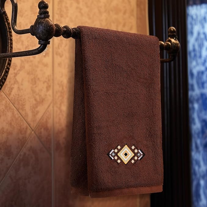 3 Pcs Western Aztec Hand Towels Southwestern Bathroom Decor Southwest Sunset