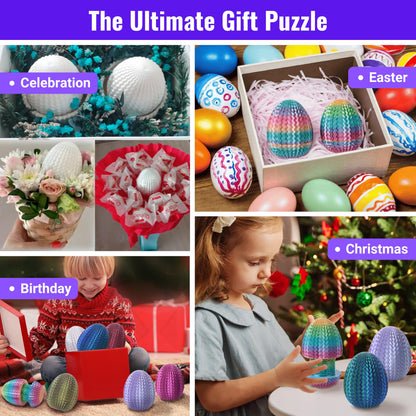Maze Egg Money Puzzle Gift Box: Available in 4 Unique Internal Designs - Secret Cash Holder & Surprise Gift Container for Easter, Birthday, Wedding - Fun Brain Teaser Toy for Kids & Adults