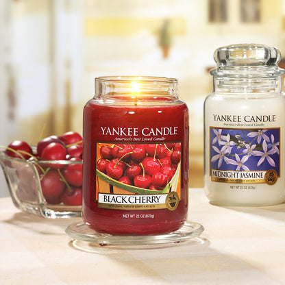 Yankee Candle Scented Candle | Black Cherry Large Jar | Long Burning Candles: up to 150 Hours | Perfect Gifts for Women