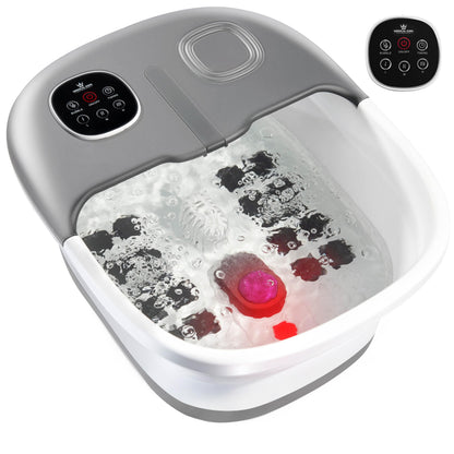 Medical king Foot Spa with Heat and Massage and Jets Includes A Remote Control A Pumice Stone Collapsible Massager with Bubbles and Vibration