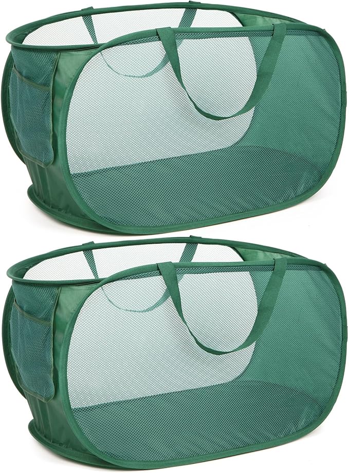Sturdy Mesh Pop Up Laundry Hamper, Collapsible Laundry Baskets