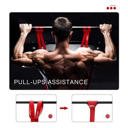 Umi Pull Up Bands, 5 Different Levels Resistance Bands Pull Up, Assisted Pull Up Bands for CrossFit, Powerlifting, Muscle and Strength Training, Stretching, Mobility, Yoga