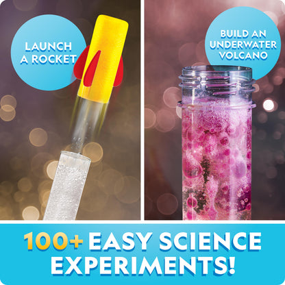 Blue Marble National Geographic Stunning Chemistry Set - Mega Science Kit with 45 Easy Experiments- Make a Volcano and Launch a Rocket, STEM Projects for Kids Ages 8-12, Science Toys