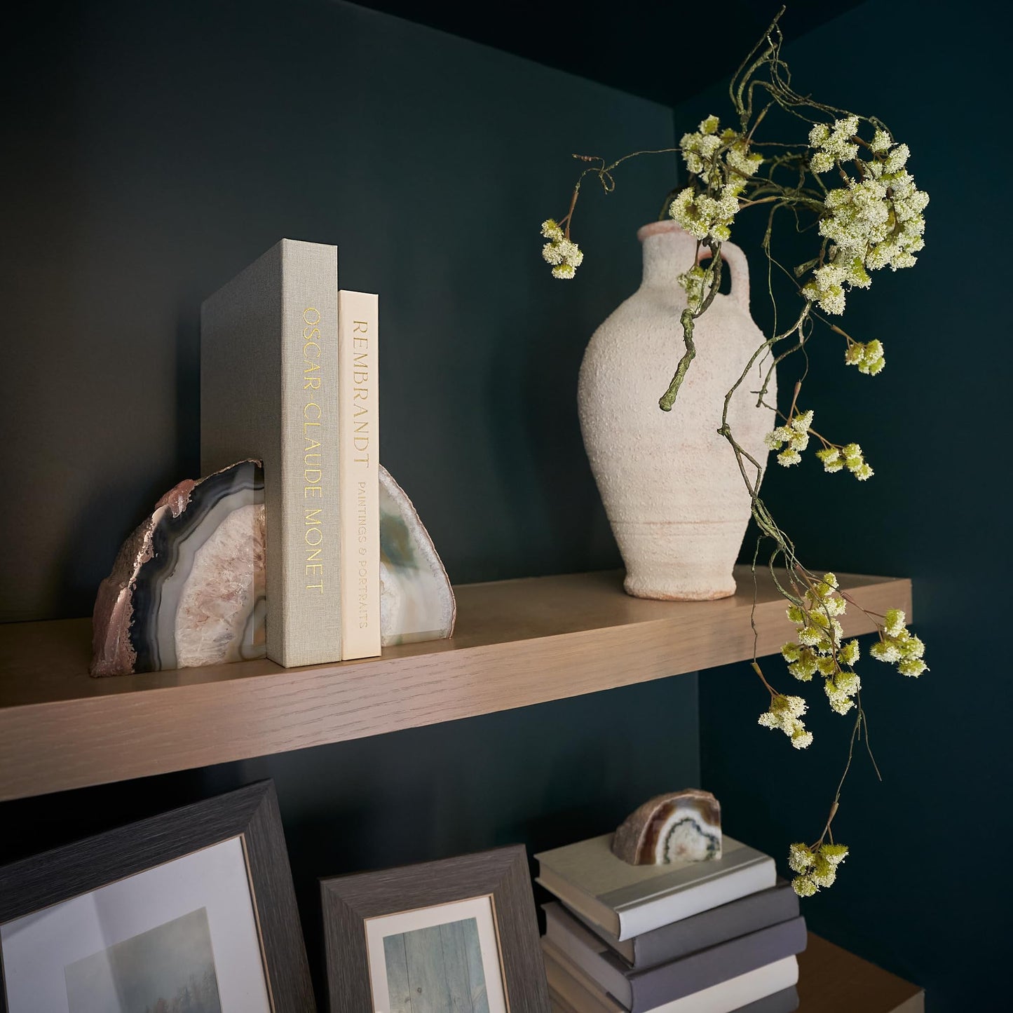 ZICOTO Set of 2 Beautiful Decorative Linen Books - Aesthetic Faux/Fake Books for Modern Home Decoration on Coffee Table, Bookshelf or Mantel - Stylish Keepsake Box and Photo Storage Solution