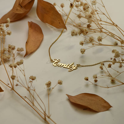 Personalized Choose Your Style Name Necklace - Custom Nameplate Pendant - Dainty Gift for Her, Women - Gift for Mother's Day, Christmas, Birthday (Cocktail, 18k Gold Plated Sterling Silver)