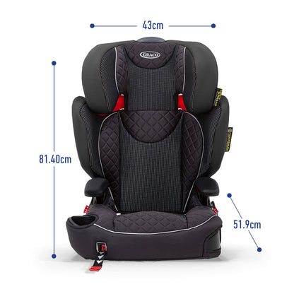 Graco Affix R44 Highback Booster car seat with isoCatch connectors, Suitable from approx. 4 to 12 years (15-36kg), Stargazer fashion