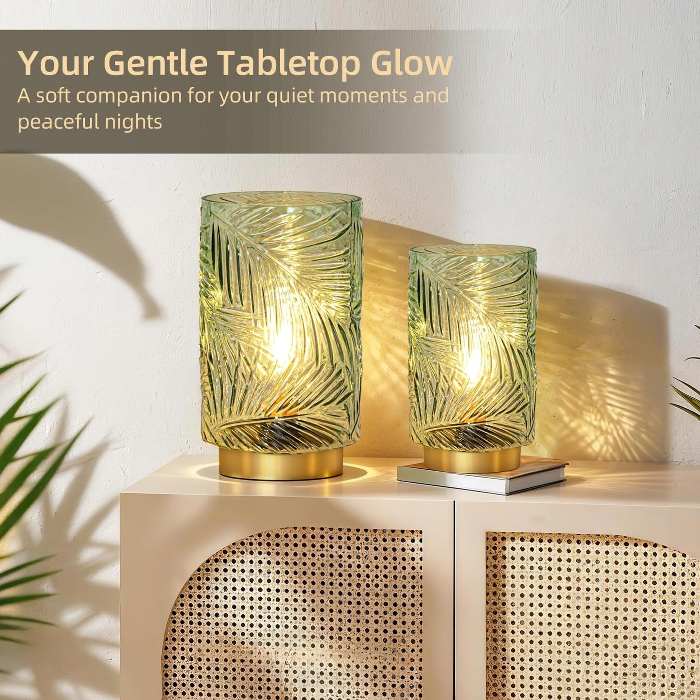 Battery Operated Table Lamp, Cordless Lamps for Home Decor, Battery Powered Nightlight with LED Bulb with Timer, Decorative Lights for Living Room Bedroom Tabletop Entryway Centerpiece Gift(Small LG)
