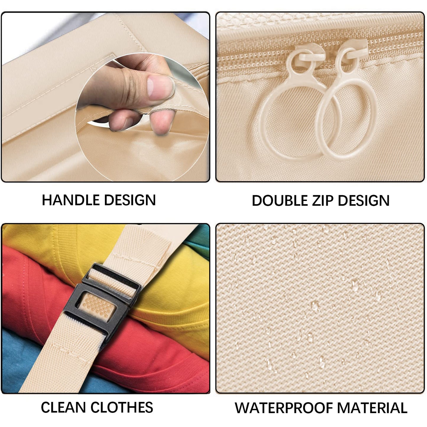 Jsdoin Packing Cubes for Suitcase,9PCS Travel Luggage Packing Organizers for Backpack, Waterproof Travel Essentials Bag Accessories(Beige)