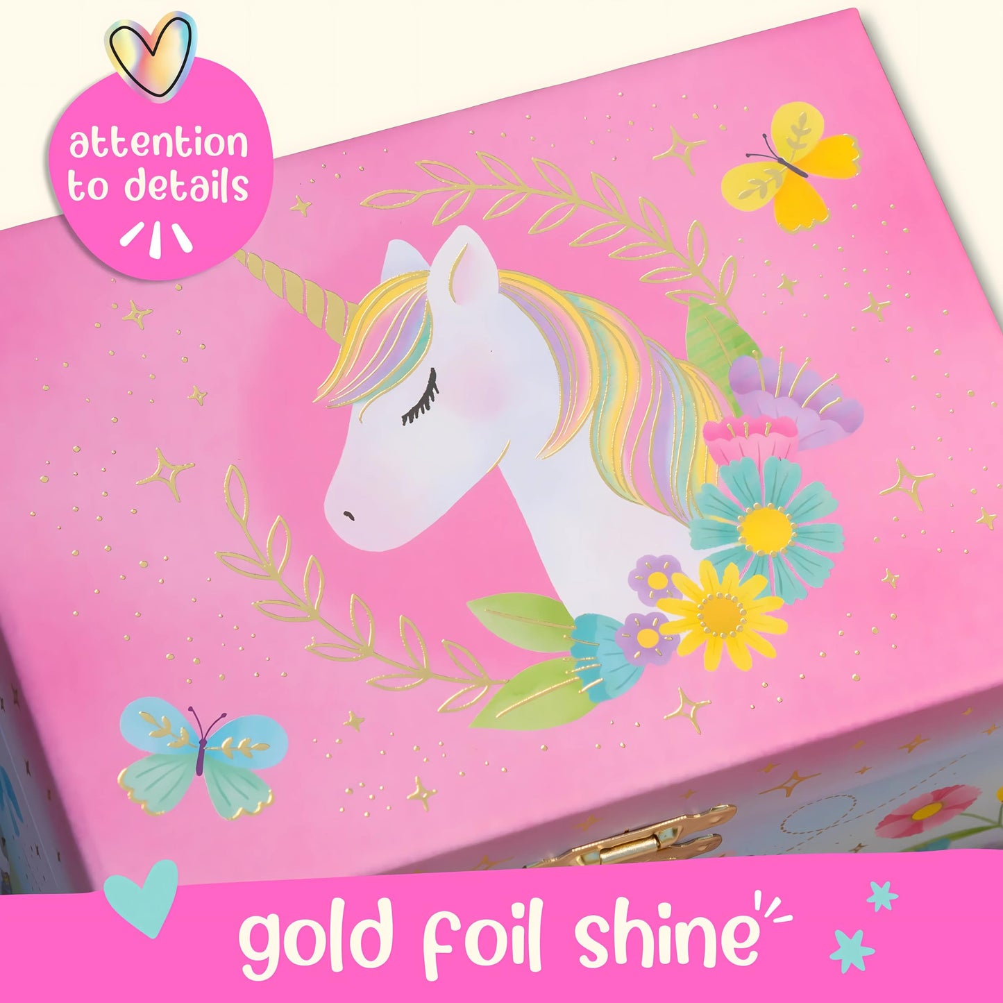 Musical Unicorn Jewellery Box - Gifts for Girls Age 4-6, 15.2 x 11.8 x 8.9 cm