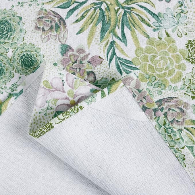 Martha Stewart Dual Purpose Kitchen Towel 2-Pack Set, Succulents
