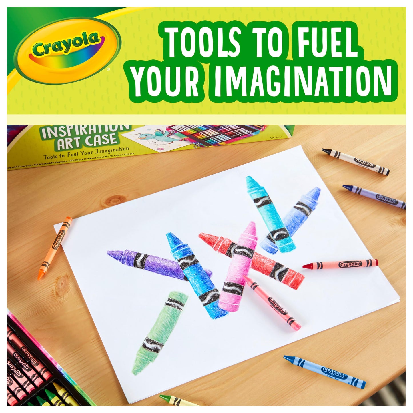 Crayola Inspiration Art Case Coloring Set - Tie-Dye (140ct), Art Supplies Set For Kids, Travel Drawing Kit, Holiday & Christmas Gift for Girls & Boys, Ages 5+ [Amazon Exclusive]