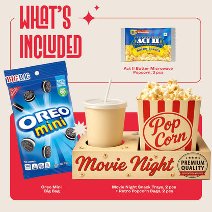 Movie Night Supplies: Candy Variety Pack – Movie Gift Basket Includes Theatre Candy Assortment, Snack Trays, Popcorn Buckets – Date Night Kit & Housewarming Gifts by CraveKraft