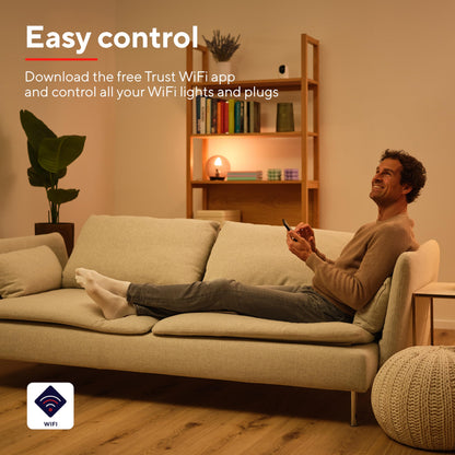 Trust WiFi CCT - E14-71297-02 Smart Bulb,Dimmable Candle Bulb,Works with Alexa and Google Home, No Hub,2.4GHz WiFi Bulb,Small Screw Warm to Cool Smart Light Bulb,White Ambience [Amazon Excl] -2 Pack