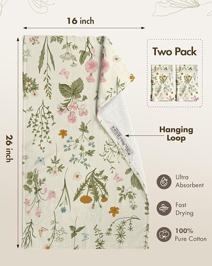 Cotton Kitchen Towels Set of 2