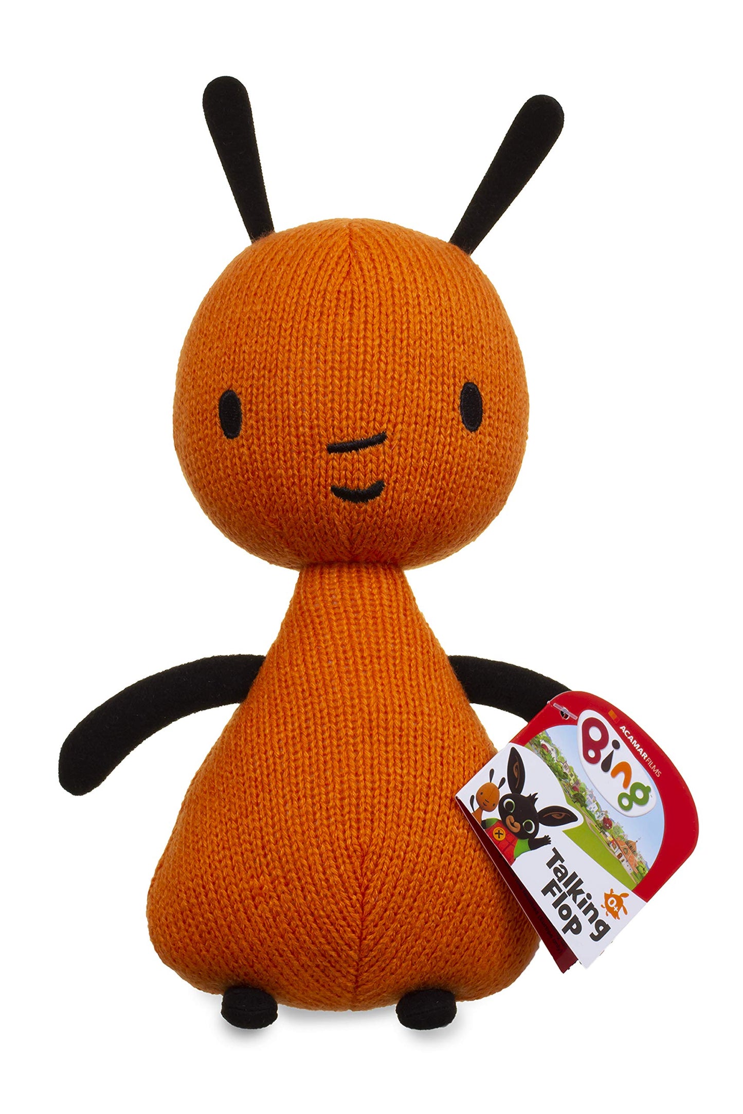 Bing toys, talking Flop teddy bear. Flop makes sounds like he does in the Bing CBeebies TV Show. Perfect toddler toys, Orange