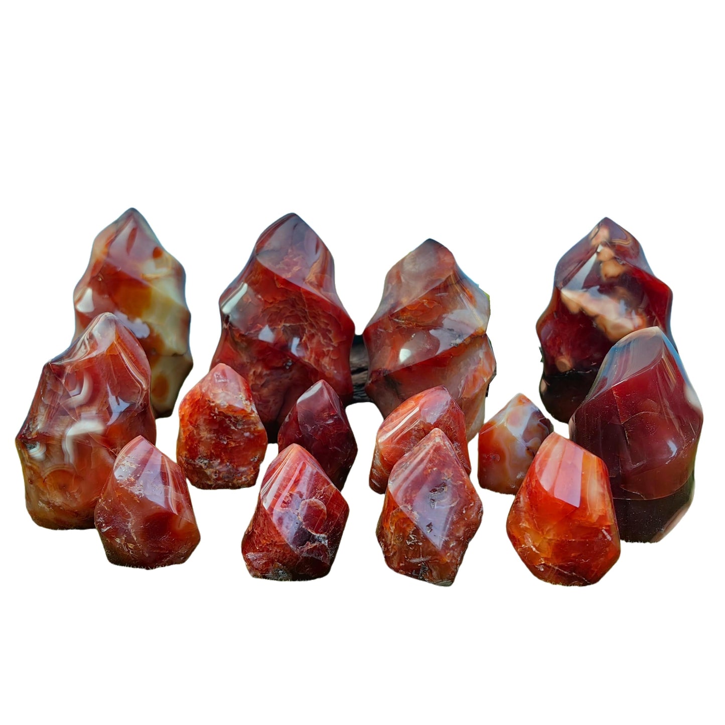 Natural Carnelian Flame Carving Crystal Red Agate Tower Point Reiki Mineral Office Home Decor Gift Healing (550g-700g)